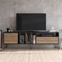 Hanah Home Mistico (180) - Soporte para TV Nogal y Negro